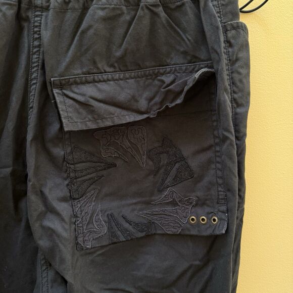 Maharishi Black Embroidered Dragon Snopant Vintage 2002 Size 12 M L 12 Y2K Pants - Picture 6 of 16